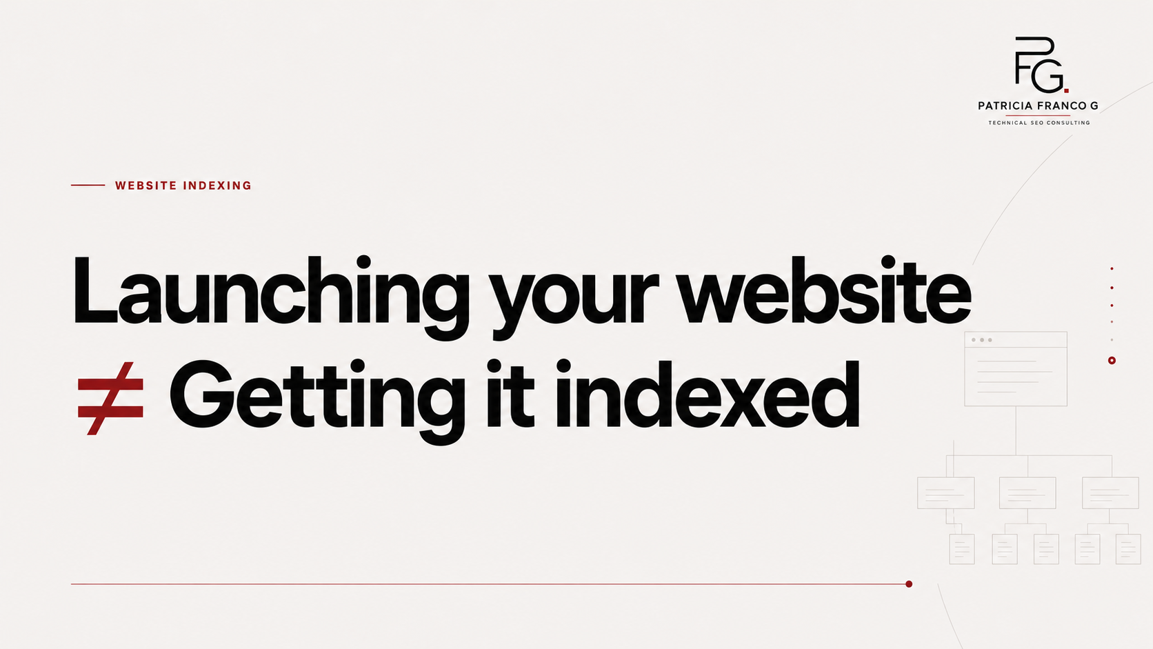 Illustration about a published website that does not appear on Google because of SEO indexation issues.