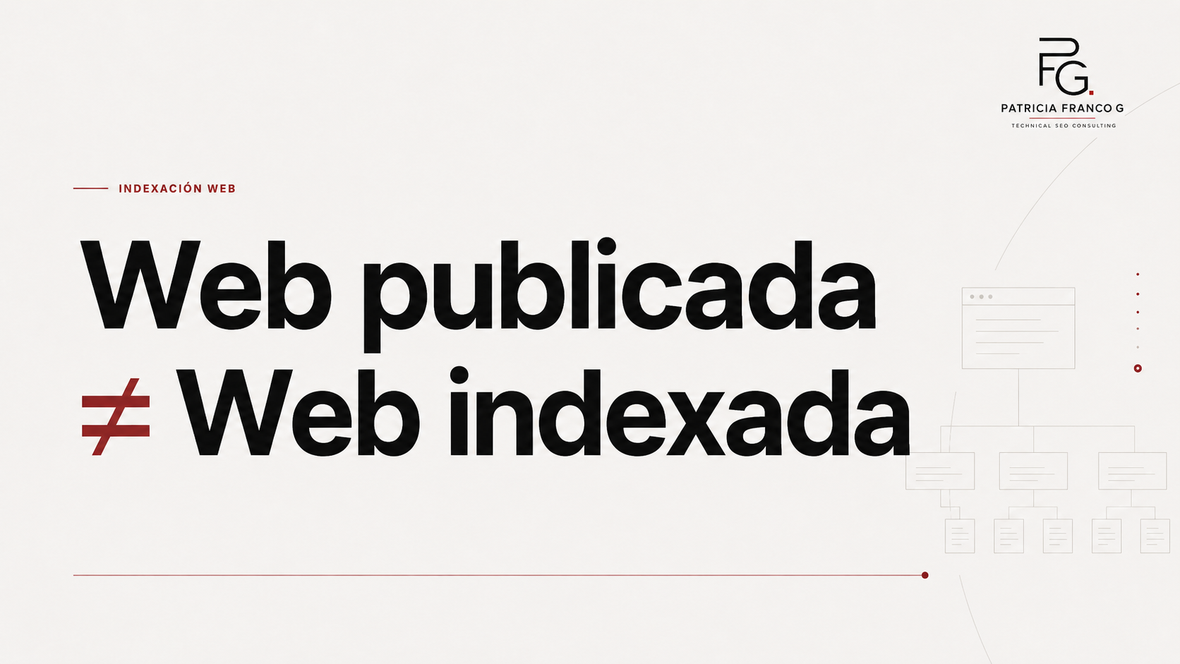 Ilustración sobre una web publicada que todavía no aparece en Google por problemas de indexación SEO.